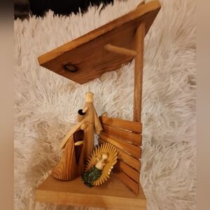 Nativity scene in wood